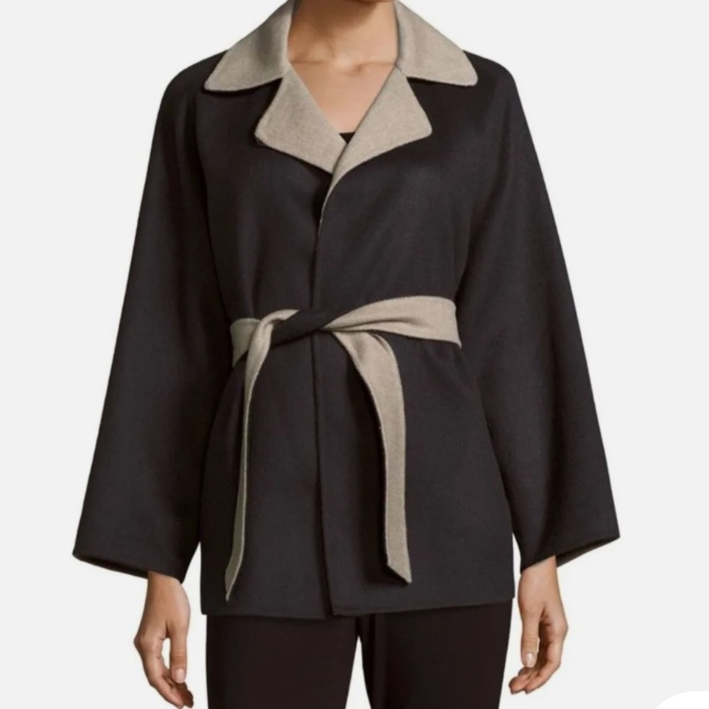 MaxMara Wool Reversible Short Belted Coat